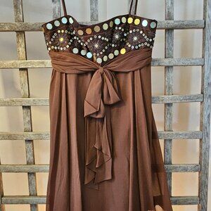 BCBGMazAzria Size: 2P 26.5 inches from Top of Garment to Hem Color: Brown